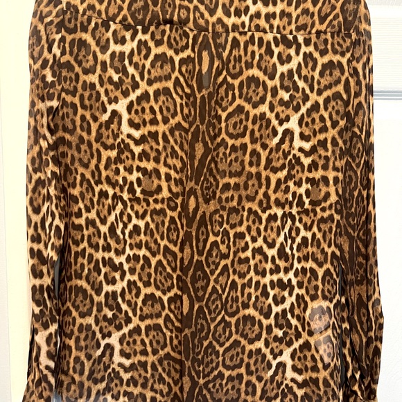 BCBG MAXAZRIA LEOPARD BLOUSE - Picture 2 of 2